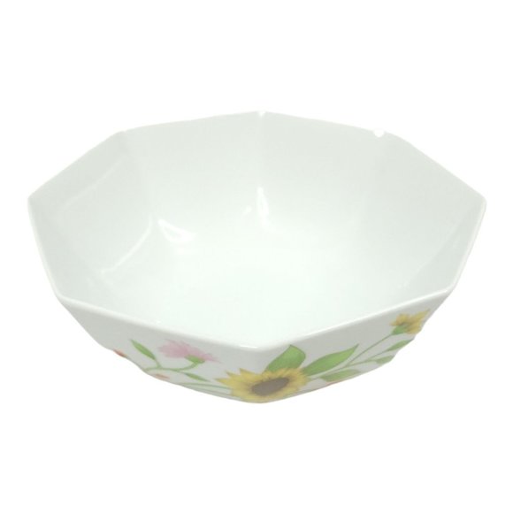 Vintage 1975 Fitz And Floyd Petite Fleur 8.5" Octagonal Serving Bowl Flowers - Picture 12 of 14